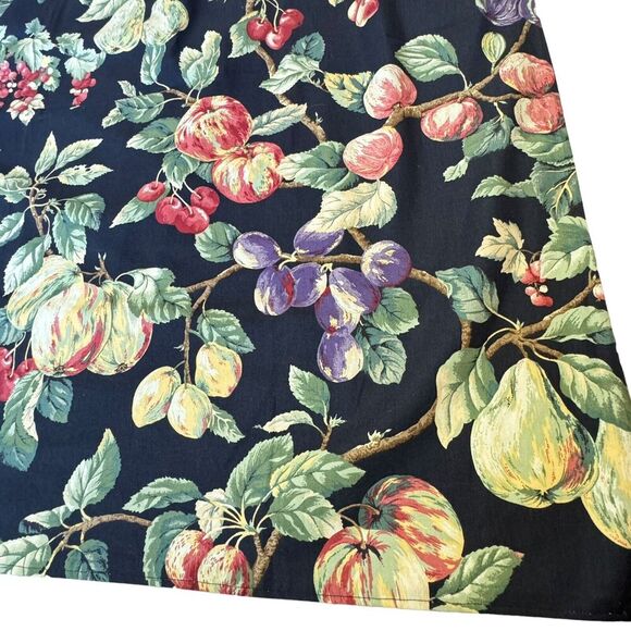 Custom Made Pinch Pleat Curtain Pair Vintage P Kaufman Fruit Print 45x84 - Picture 8 of 8